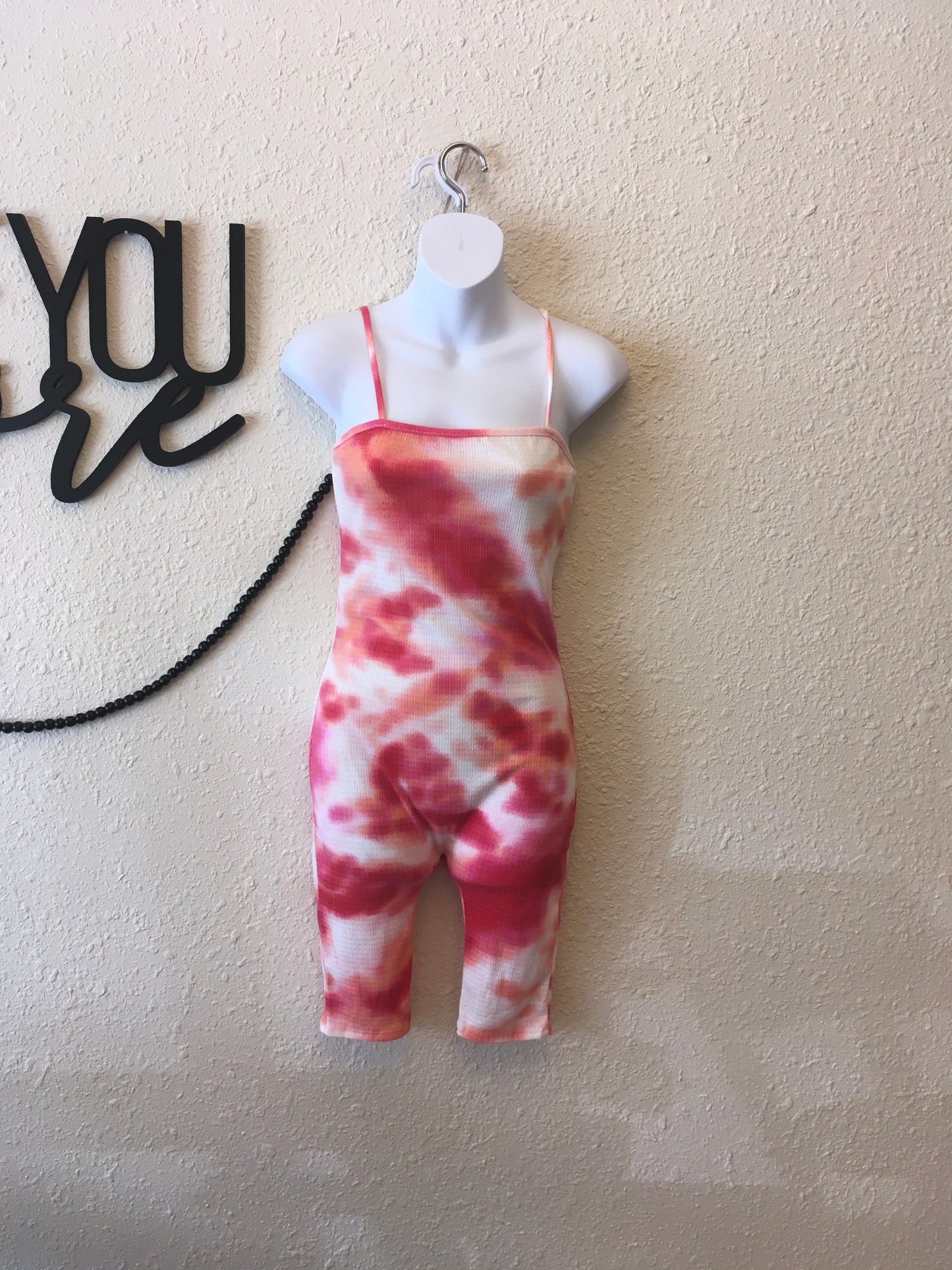 Pinker washed short romper