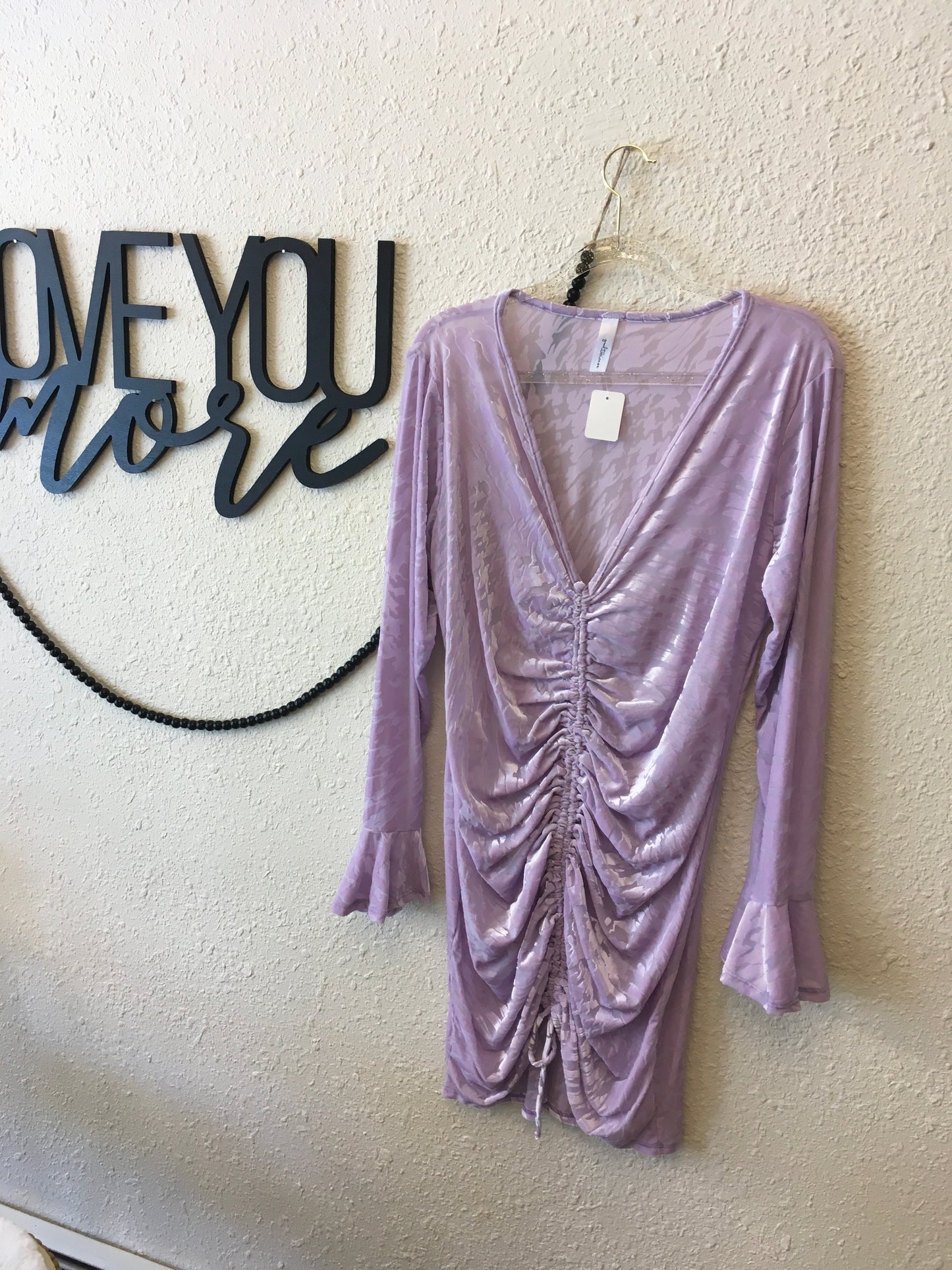 Alluring powder purple plus size dress