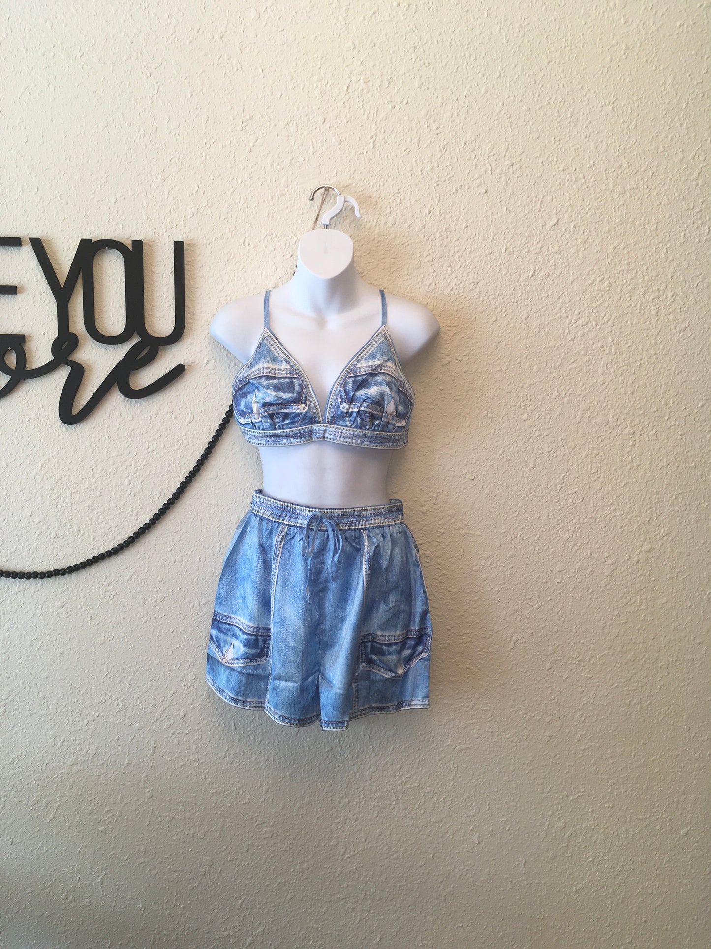 Streets 2 pc denim blue set