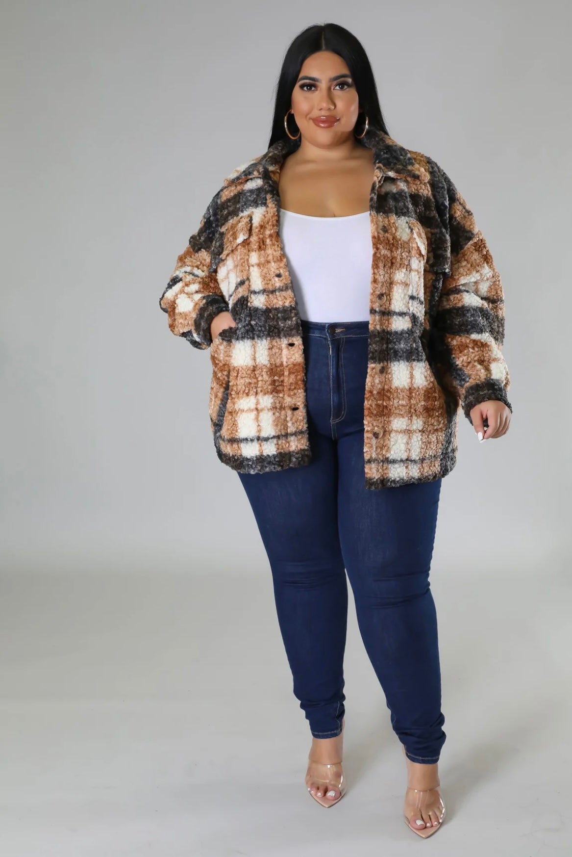 Teddy jacket plus size