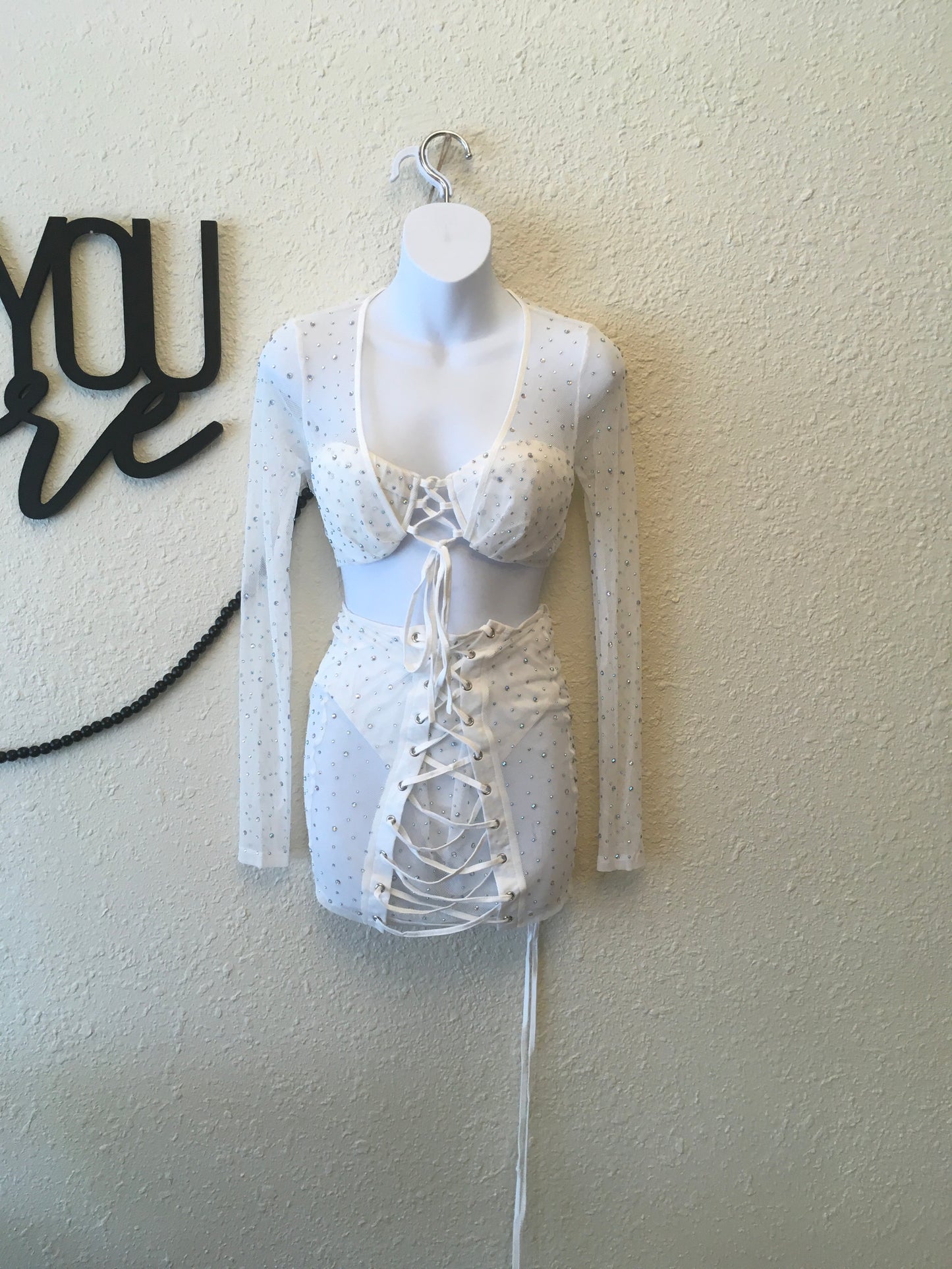 Stoned white 2pc