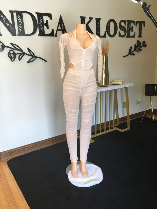 2pc peach pant set