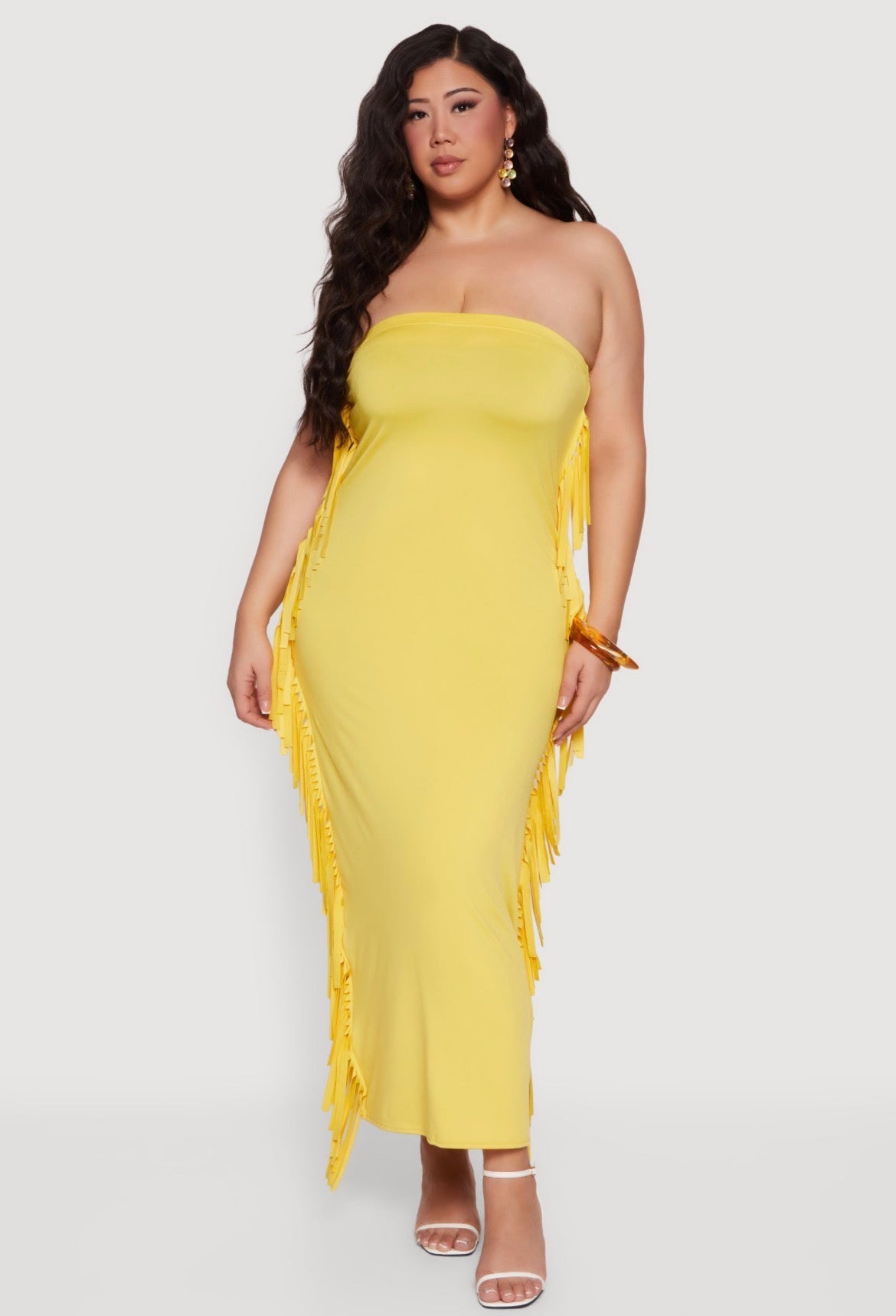 Plus fringe dress