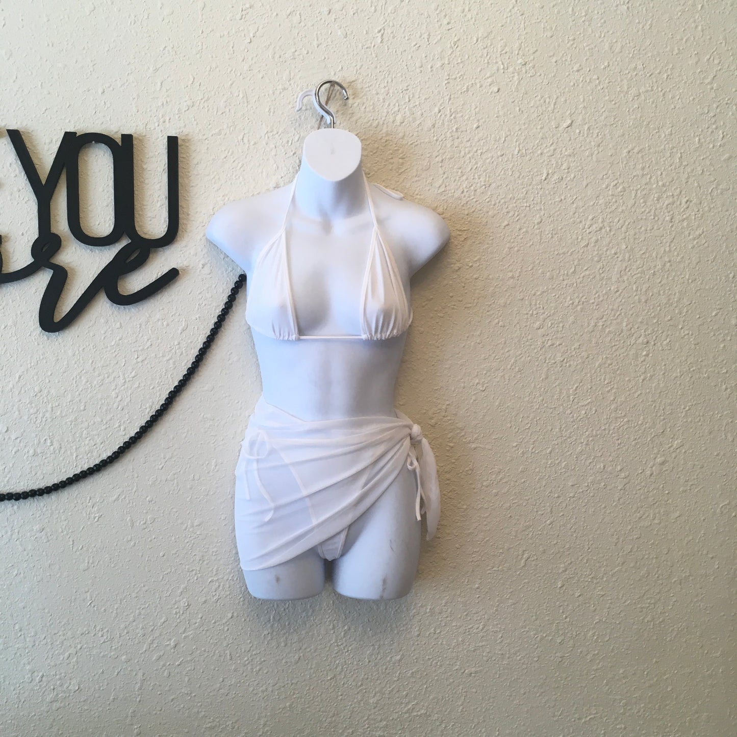 3pc white swim set