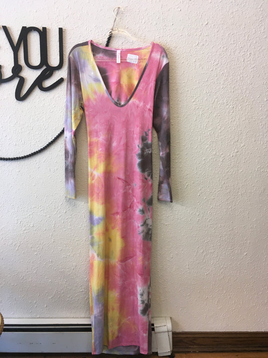 Washed plus size dress