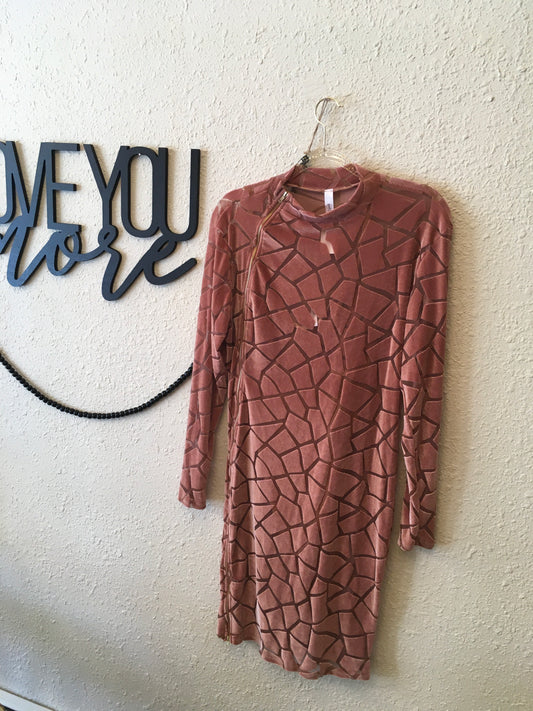 Mauve plus size dress