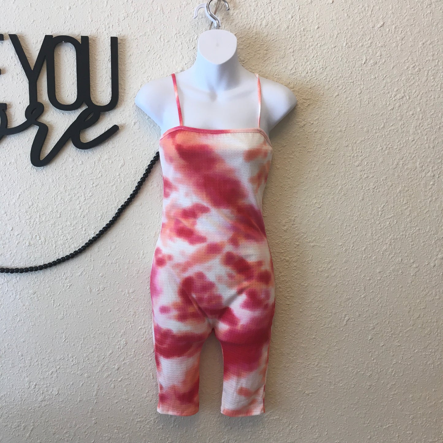 Pinker washed short romper