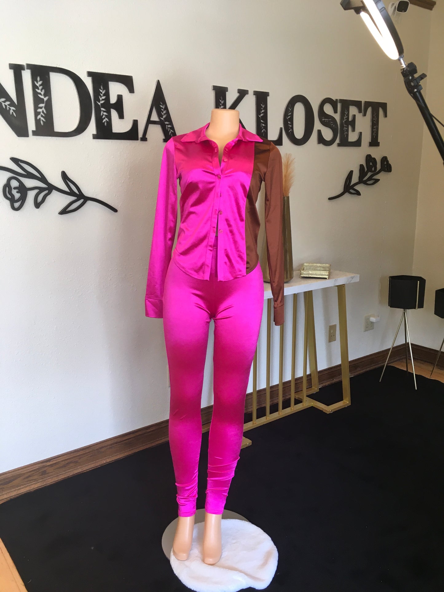 Half n half pants set