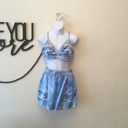 Streets 2 pc denim blue set