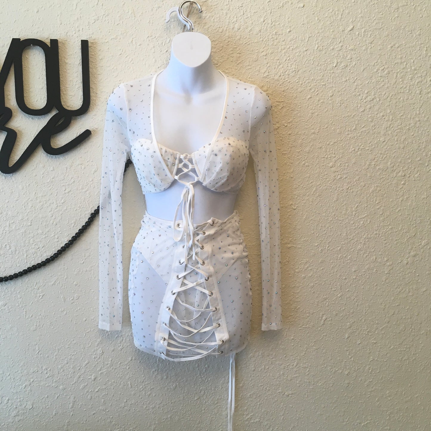 Stoned white 2pc