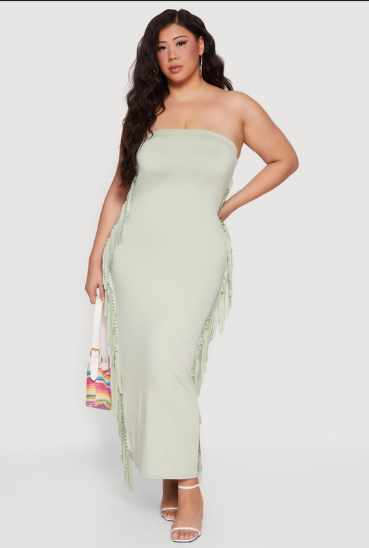 Plus fringe dress