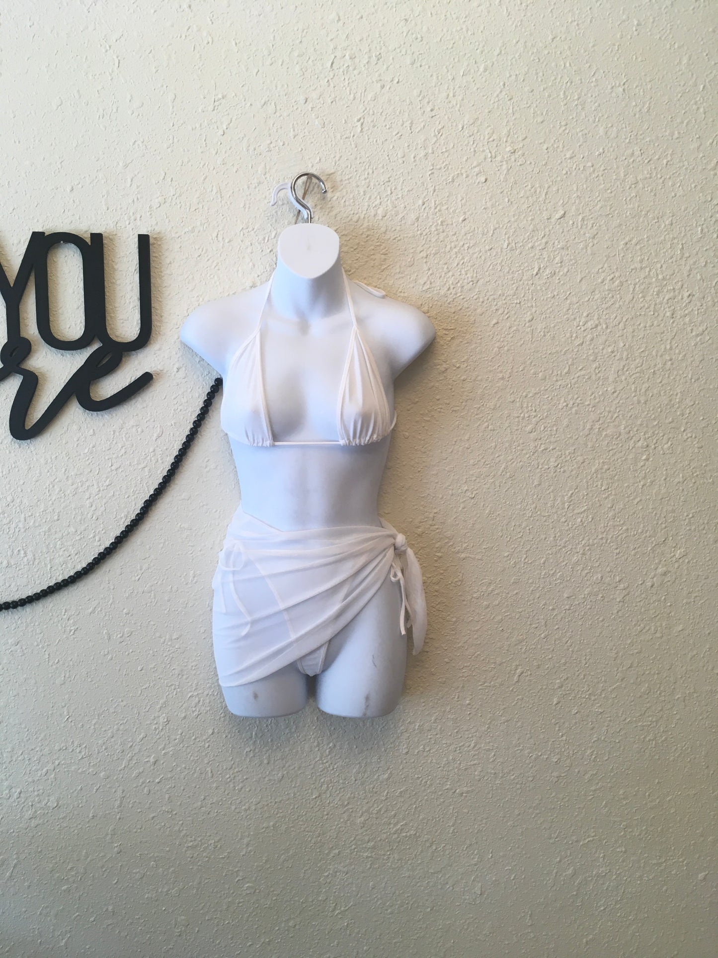 3pc white swim set